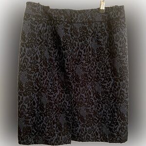 Ann Taylor Brocade Wool Skirt Size 8